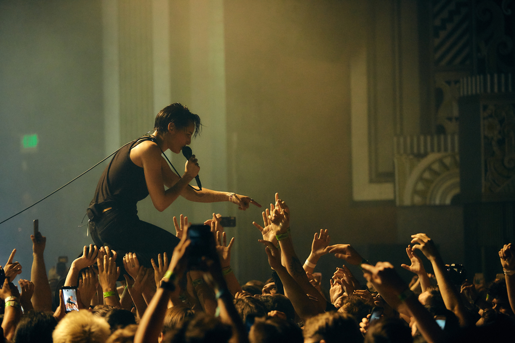 A photo of Savages at The Fox Theatre Pomona on 4/20/2016